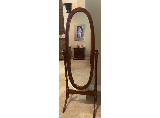Swivel Full Length Cheval Standing Wooden Floor Mirror