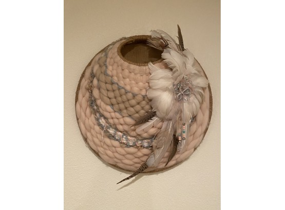 Southwestern Woven Fiber Decorative Basket Pocket