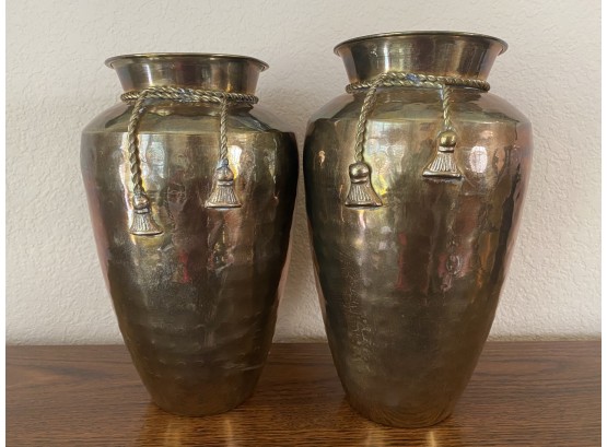 Hosley International Hammered Brass Vase- Made In India