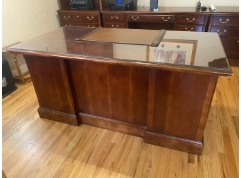 The Office By Stanley Wood Desk With Glass Top