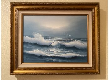 Small Oil On Canvas- Sea Painting By Martens
