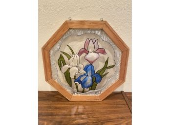 Octagon Stained Glass Floral Window