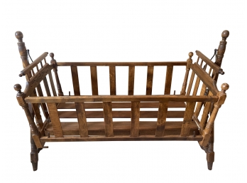 Antique Baby Crib With Mattress