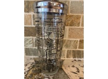 Vintage Mixer Shaker With Recipes