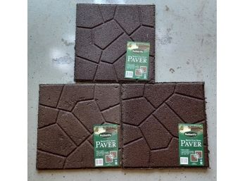 Lot Of 3 Rubberific Brown Dual Sides Pavers