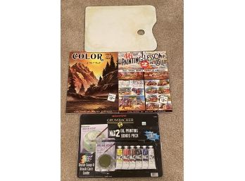 Oil Painting Kit Plus 2 Books And Palette