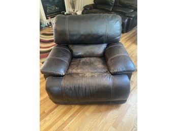 Faux Leather Oversized Recliner