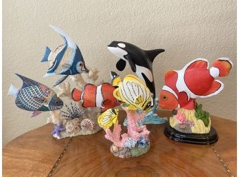Collection Of Sea Animals Figurines Including Shamu