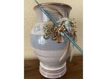 Glazed Pottery Stoneware Vase- Signed