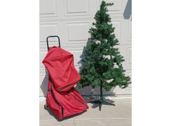 6ft Christmas Tree  With Rolling Carrying Case