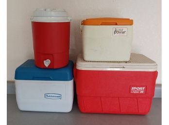 Lot Of 4 Coolers