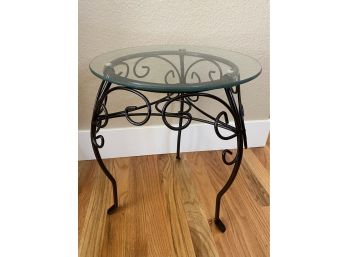 Metal Plant Stand With Glass Top