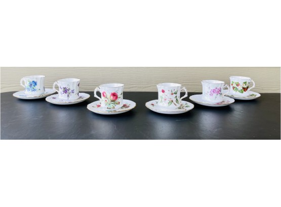 12 Pc. Spode Tea Cups With Saucers Lot