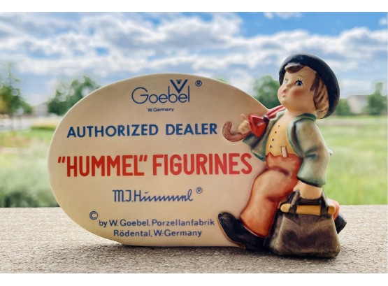 Goebel-Hummel Authorized Dealer Plaque With Traveler Boy