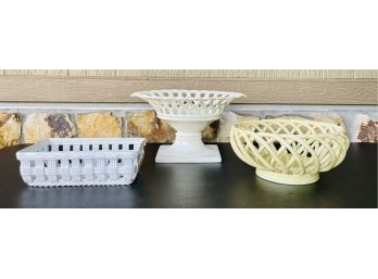 3 Pc. Bread/Fruit Ceramic Pieces