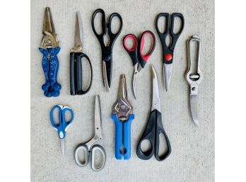 Large Lot Of Kitchen And Utility Scissors