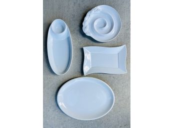 4 Pc. White Serving Platters