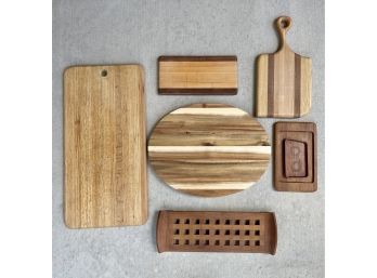 7 Pc. Wood Cutting Board Lot