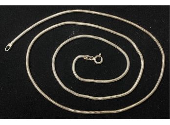 925 Snake Serpentine 22' Chain- Italy 8.7 Grams