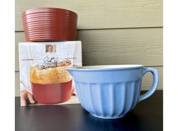 2 Pc. Baking Lot Including Emeril Souffl Dish & Oversized Blue Measuring Cup