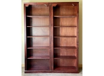 2 Traditional Bookcases With Adjustable Shelves