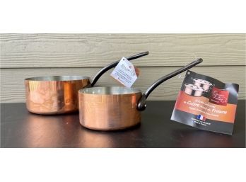 New 2 Braumalu French Copper Sauce Pans