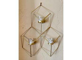 3-D Geometric Wall Candle Holder