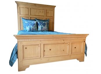 Queen Size Alexander Julian Home Bed With Head Board & Foot Board,Rails And Bedding-NO MATTRESS