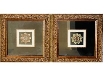 2 Rossette Prints In Ornate Frames