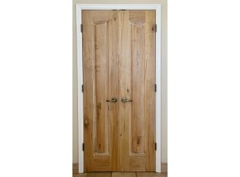 Pair Of Wood Interior Doors- Natural Finish With Distressing