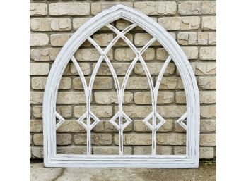Gothic Arch Accent Window-white Distressed Finish