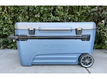 Large Igloo Cooler With Handle & Wheels- 110 Qt.