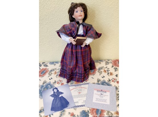 Little Women, Ashton Drake Galleries 'Jo'  Hand-crafted Porcelain Doll With COA