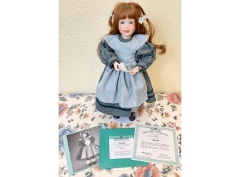 Little Women, Ashton Drake Galleries 'Beth'  Hand-crafted Porcelain Doll With COA