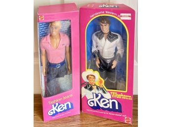 (2) Vintage Ken Dolls Fashion Jeans Ken # 5316 And Western Ken #3600