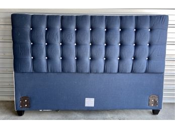 Williams Sonoma Home King Size Navy Upholstered Headboard- READ
