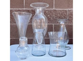 6 Pc. Glass Vase Lot