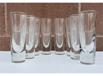 8 Heavy Glass Bottom Glasses