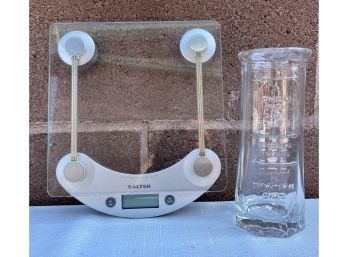 2 Pc. Scale And Measuring Glass