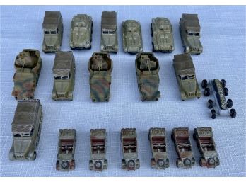 17 Pc. Military Vehicle Cast Metal Lot