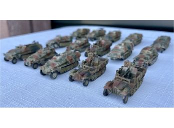 15 Pc. Cast Metal Military Vehicles
