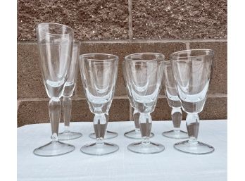 8 Pc. Heavy Glass Wine Glasses