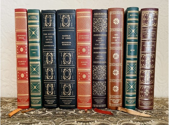 9 Vol. Set International Collectors Library 1940'S Leather Bound- Various Titles And Authors