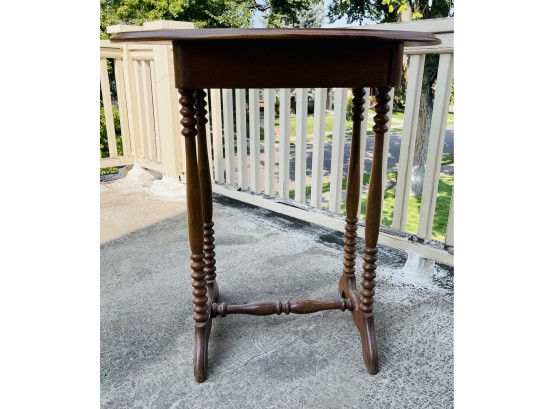 Oval Wood Side Table