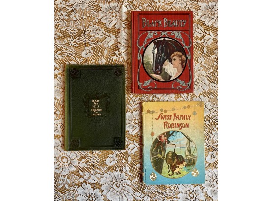 3 Antique Children's Books With Black Beauty