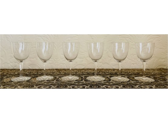 6 Pc. Crystal Claret Wine Glasses