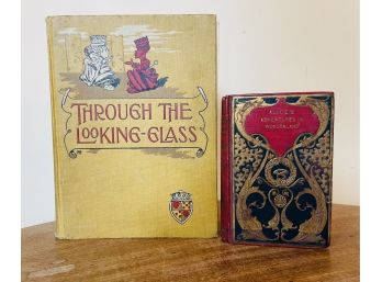Antique Alice In Wonderland & Through The Looking Glass By Lewis Carroll