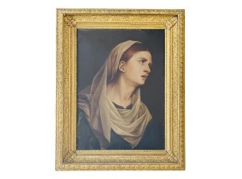 Beautiful Antique Oil Painting In Gilt Frame- Woman's Portrait