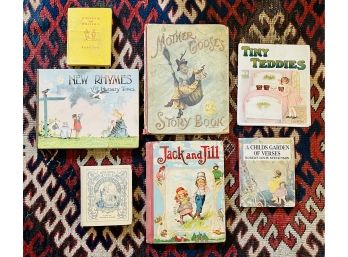 Antique Children's Rhymes & Verses Books Including New Rhymes For Nursery Times By Edith A. Steinthal