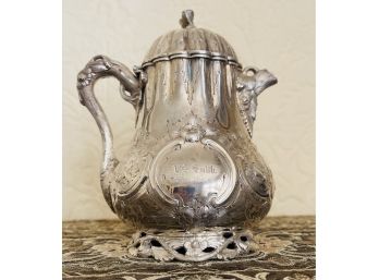 1856 Coin Silver Tea-Coffee Pot By William Gale & Son, New York- 18.86 Oz